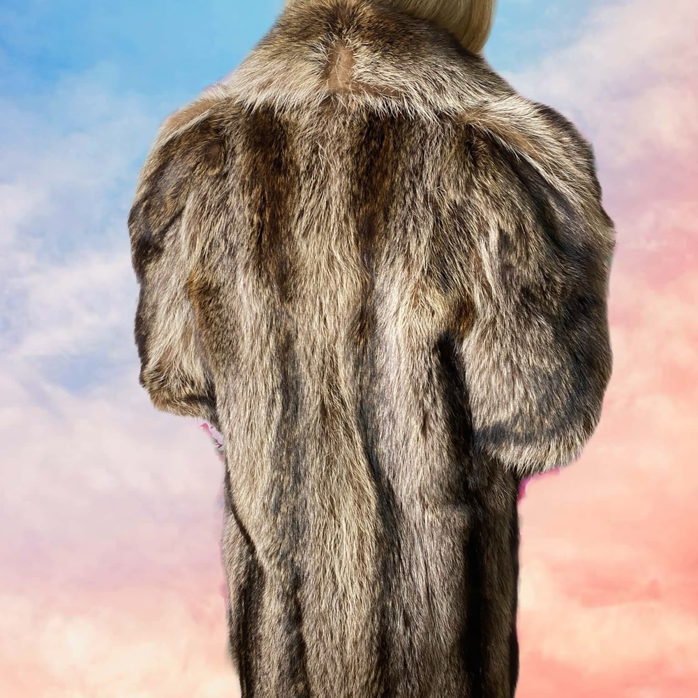 Raccoon Fur Mid Mod Coat